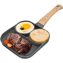 Frigideira Antiaderente com 3 Divisórias para Ovo Bacon Carne e Lanches
