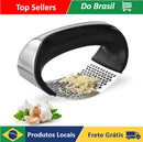 Espremedor de Alho Manual em Inox Premium Triturador Garlic Press Cozinha Resistente