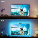 Fita LED RGBIC para TV 55–75" com Câmera Controle App Sync Música Luz Ambiente Gamer