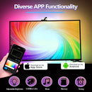 Fita LED RGBIC para TV 55–75" com Câmera Controle App Sync Música Luz Ambiente Gamer