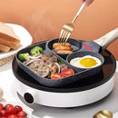 Frigideira Antiaderente com 3 Divisórias para Ovo Bacon Carne e Lanches