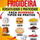 Frigideira Antiaderente com 3 Divisórias para Ovo Bacon Carne e Lanches