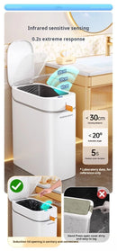 Lixeira Inteligente Joybos com Sensor Automático e Fixação de Saco Recarregável para Cozinha Banheiro e Sala