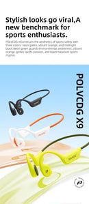 Fone de Ouvido Condução Óssea POLVCDG X9 32GB IPX8 – Bluetooth, À Prova D’Água, Esportivo, Open Ear