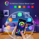 Fita LED RGB 5m 10m 20m 30m com Controle por App Luz Ambiente para Quarto Sala Decoração