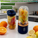 Liquidificador Portátil USB Double Cup com 6 Lâminas Mixer para Sucos e Smoothies
