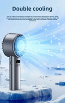 Ventilador Portátil Recarregável 5200mAh com Resfriamento Duplo e Design Dobrável USB