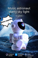 Projetor Astronauta Galaxy LED com Bluetooth Caixa de Som Luz Estrelas Quarto Infantil Decoração