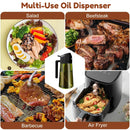 Pulverizador de Óleo 2 em 1 470ml em Vidro Escuro Dispenser Spray para Cozinha