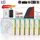 Cooler Fan 120mm ARGB Wovibo Infinity Mirror PWM 4Pin 5V 3Pin Silencioso para PC