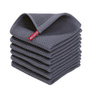 Kit 6 Panos de Limpeza Honeycomb Absorventes sem Fiapos para Cozinha e Vidros