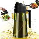 Pulverizador de Óleo 2 em 1 470ml em Vidro Escuro Dispenser Spray para Cozinha