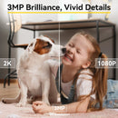 Câmera Pet WiFi 2K Boykeep 360° com Áudio Bidirecional Visão Noturna e App Monitoramento