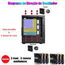 Cooler Fan 120mm ARGB Wovibo Infinity Mirror PWM 4Pin 5V 3Pin Silencioso para PC