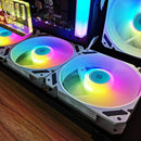 Cooler Fan 120mm ARGB Wovibo PWM 4Pin Silencioso para Gabinete e Radiador PC