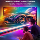 Fita LED RGBIC para TV 55–75" com Câmera Controle App Sync Música Luz Ambiente Gamer