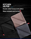 Kit 6 Panos de Limpeza Honeycomb Absorventes sem Fiapos para Cozinha e Vidros