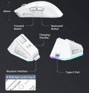 Mouse Gamer Attack Shark X11 Wireless Tri-Mode RGB 22000 DPI Sensor PAW3311 com Dock Magnético