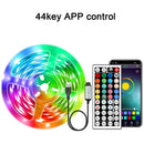 Fita LED RGB 5m 10m 20m 30m com Controle por App Luz Ambiente para Quarto Sala Decoração
