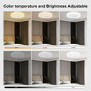Ventilador de Teto com Lâmpada LED E27 DIBILUN com Controle Remoto Dimerizável 24W 30W 40W 80W