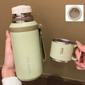 Garrafa Térmica JUSTINLAU 600ml ou 800ml em Aço Inox com Infusor e Alça