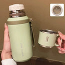 Garrafa Térmica JUSTINLAU 600ml ou 800ml em Aço Inox com Infusor e Alça