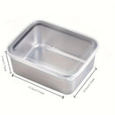 Kit 5 Potes em Aço Inox para Alimentos com Tampa Hermética Marmitas BPA Free