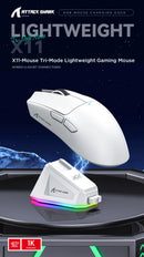 Mouse Gamer Attack Shark X11 Wireless Tri-Mode RGB 22000 DPI Sensor PAW3311 com Dock Magnético