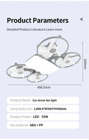Ventilador de Teto com Lâmpada LED E27 2 em 1 com Controle Remoto 3 Velocidades Luz Ajustável
