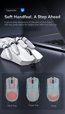 Mouse Gamer Attack Shark X11 Wireless Tri-Mode RGB 22000 DPI Sensor PAW3311 com Dock Magnético