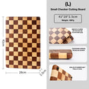 Tábua de Corte em Madeira Maciça Estilo Checkerboard Dupla Face para Cozinha