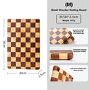 Tábua de Corte em Madeira Maciça Estilo Checkerboard Dupla Face para Cozinha