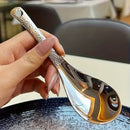 Kit 2 Colheres em Aço Inox Grande Capacidade Polimento Espelhado Sobremesa e Frutas