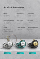 Fone de Ouvido KZ EDX Pro In-Ear HiFi com Graves Potentes – Monitor Gamer com Fio