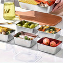 Kit 5 Potes em Aço Inox para Alimentos com Tampa Hermética Marmitas BPA Free