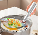 Pegador Multiuso em Aço Inox Antiaderente para Pratos Quentes Panelas Air Fryer e Tigelas