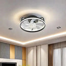 Ventilador de Teto 55W com Luz LED Dimerizável Controle Remoto Silencioso Moderno 34cm