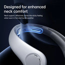 Ventilador de Pescoço JISULIFE FA14X 5000mAh Sem Hélice 5 Velocidades Portátil Hands-Free