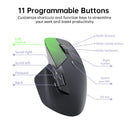 Mouse Sem Fio Rapoo MT760L/MT760M Bluetooth Multi-Mode 4000 DPI Ergonômico para até 4 Dispositivos