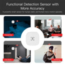 Sensor de Presença Humana ZigBee WiFi MmWave Tuya Smart com Detecção de Movimento, Luz e Distância