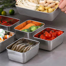 Kit 6 Potes em Aço Inox com Tampa Hermética Empilháveis Marmitas Reutilizáveis