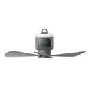 Ventilador de Teto Portátil 12000mAh com Controle Remoto Luz LED para Camping e Barraca