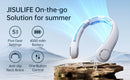 Ventilador de Pescoço JISULIFE FA14X 5000mAh Sem Hélice 5 Velocidades Portátil Hands-Free