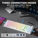 Teclado Mecânico AULA F99Pro RGB Wireless Hot-Swap Gasket Low Noise com Knob Multimídia