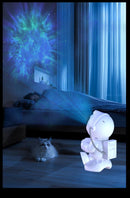 Projetor Astronauta Galaxy LED com Bluetooth Caixa de Som Luz Estrelas Quarto Infantil Decoração