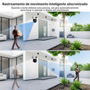 Câmera de Segurança WiFi Externa PTZ 3MP Dual Lens com Rastreamento Automático Visão Noturna e Áudio Bidirecional