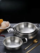 Panela Caçarola em Aço Inox com Cabo Multiuso para Arroz Frutos do Mar Molhos e Petiscos