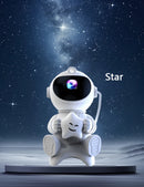 Projetor Astronauta Galaxy LED com Bluetooth Caixa de Som Luz Estrelas Quarto Infantil Decoração