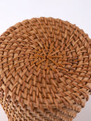Porta Canetas em Bambu Estilo Rattan Organizador de Mesa Resistente e Impermeável