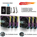 Cooler Fan 120mm ARGB Wovibo Infinity Mirror PWM 4Pin 5V 3Pin Silencioso para PC